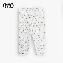 MO WHITE FLORAL PRINTED TROUSER