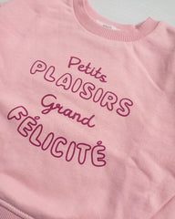 MANGO PINK LITTLE PLEASURE PRINTED SWEATSHIRT