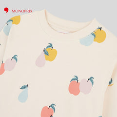 MONOPRIX OFF-WHITE FRUITS PRINTED SWEATSHIRT 6584654