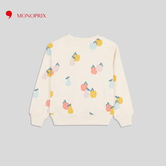 MONOPRIX OFF-WHITE FRUITS PRINTED SWEATSHIRT 6584654