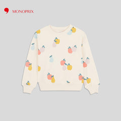 MONOPRIX OFF-WHITE FRUITS PRINTED SWEATSHIRT 6584654