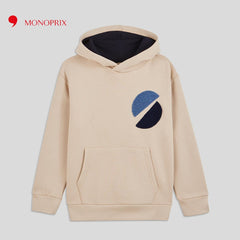 MONOPRIX BEIGE HOODED SWEATSHIRT
