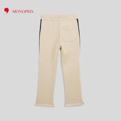 MONOPRIX BEIGE JOGGER WITH CONTRASTING STRIPE