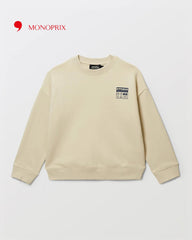 MONOPRIX BEIGE STREO GRAPHIC SWEATSHIRT