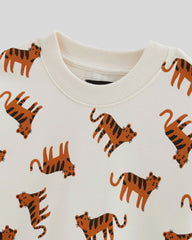 MONOPRIX BEIGE TIGER PRINTED SWEATSHIRT