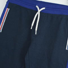 MONOPRIX BLUE CONTRASTING SIDE PANELS TROUSER