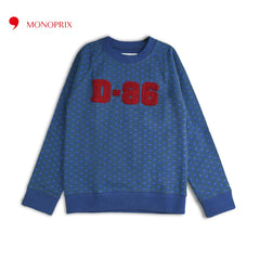 MONOPRIX BLUE D-86 PRINTED SWEATSHIRT