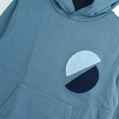 MONOPRIX BLUE EMBOSSED HOODIE