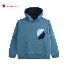 MONOPRIX BLUE EMBOSSED HOODIE