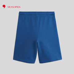 MONOPRIX BLUE FLEECE BERMUDA SHORTS