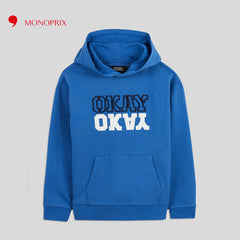 MONOPRIX BLUE OKAY PRINTED HOOD