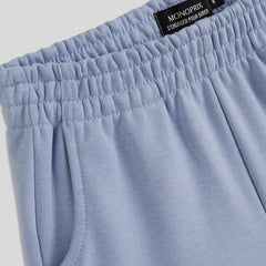 MONOPRIX BLUE PLAIN FLEECE SHORTS