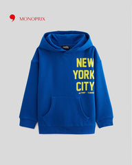 MONOPRIX BLUE PRINTED HOODIE