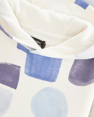 MONOPRIX BLUE PRINTED SWEATSHIRT WITH HOOD