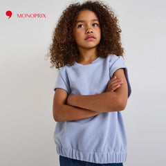 MONOPRIX BLUE SLEEVELESS SWEATSHIRT