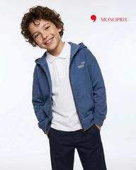 MONOPRIX BLUE SUMMER ADDICT ZIP HOODIE