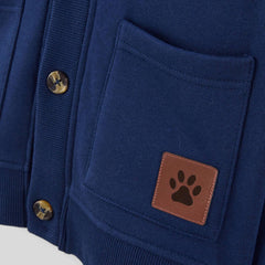 MONOPRIX BLUE V NECK CARDIGAN