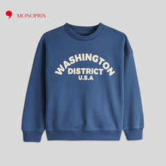 MONOPRIX BLUE WASHINGTON PRINTED SWEATSHIRT