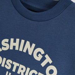 MONOPRIX BLUE WASHINGTON PRINTED SWEATSHIRT