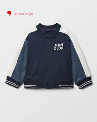 MONOPRIX DARK BLUE COTTON FLEECE TEDDY SWEATSHIRT