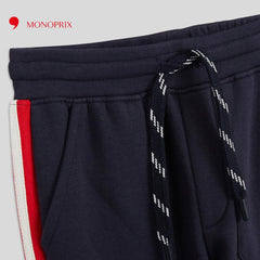 MONOPRIX DARK BLUE JOGGER WITH CONTRASTING STRIPE