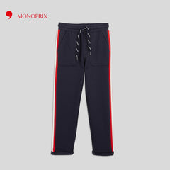 MONOPRIX DARK BLUE JOGGER WITH CONTRASTING STRIPE