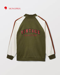 MONOPRIX DARK GREEN VINTAGE TEDDY SWEATSHIRT