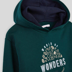 MONOPRIX DARK GREEN WORLD OF WONDERS HOODIE