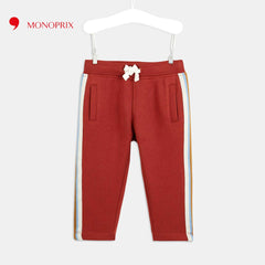 MONOPRIX DARK ORANGE JOGGER WITH STRIPES