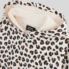 MONOPRIX LIGHT BEIGE CHEETA PRINTED HOOD