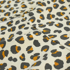 MONOPRIX ECRU LEOPARD PATTERN DRESS