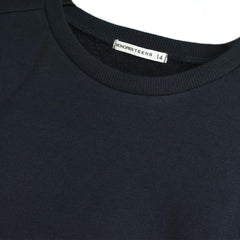 MONOPRIX GIRLS NAVY BLUE PLAIN SWEATSHIRT