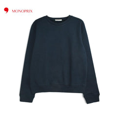 MONOPRIX GIRLS NAVY BLUE PLAIN SWEATSHIRT