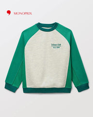 MONOPRIX GREEN COLOR BLOCK SWEATSHIRT