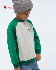 MONOPRIX GREEN COLOR BLOCK SWEATSHIRT