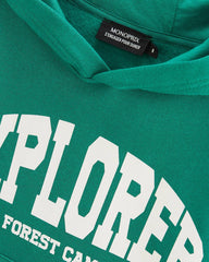 MONOPRIX GREEN EXPLORER PRINTED HOODIE