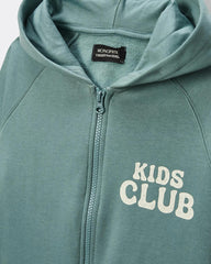 MONOPRIX GREEN KIDS CLUB ZIPPED HOODIE
