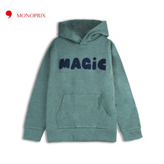 MONOPRIX GREEN MAGIC EMBOSSED HOODIE