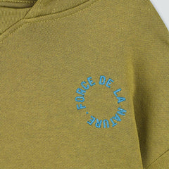 MONOPRIX GREEN NATURE PRINTED HOODIE