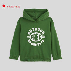 MONOPRIX GREEN NO BAD DAYS PRINTED HOODIE