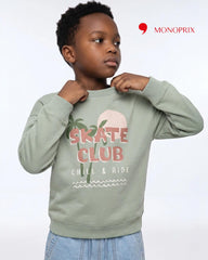 MONOPRIX GREEN SKATE CLUB PRINTED SWEATSHIRT