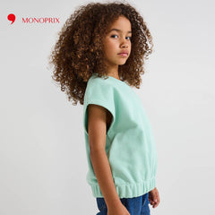 MONOPRIX GREEN SLEEVELESS SWEATSHIRT