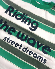 MONOPRIX GREEN STRIPED PRINTED SWEATSHIRT