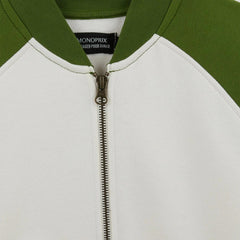 MONOPRIX GREEN TWO TONE TEDDY WITH BACK EMBROIDERY