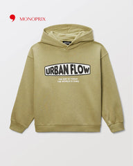 MONOPRIX GREEN URBAN FLOW HOODEDIE