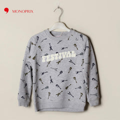 MONOPRIX GREY FESTIVAL SWEATSHIRT