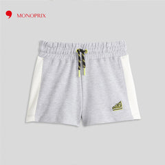 MONOPRIX GREY GO GILRS PRINTED SHORT