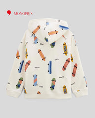 MONOPRIX LIGHT BEIGE SKATE ZIPPER HOOD