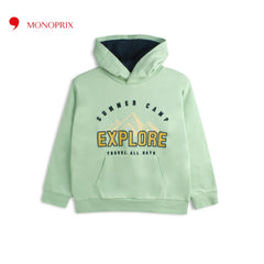 MONOPRIX LIGHT GREEN EXPLORE HOODIE