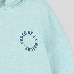 MONOPRIX LIGHT GREEN NATURE PRINTED HOODIE